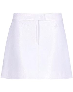 Courreges Emblem Skirt - White