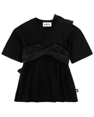 Area Taffeta-Knot T-Shirt - Black