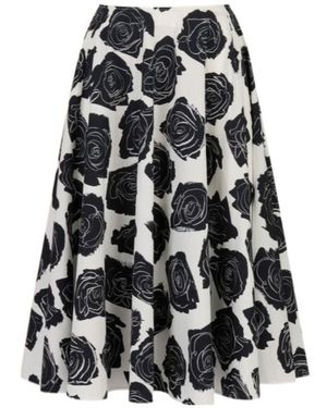 Marni Floral Printed Skirt - Black