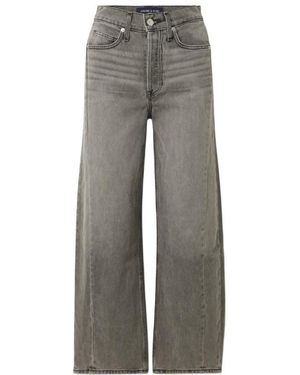 Veronica Beard Ryder Barrel-Leg Jeans - Grey