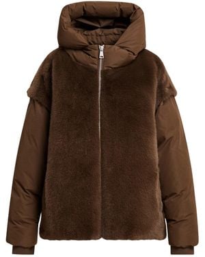 Essentiel Antwerp Kbeauty Oversized Faux-Fur Puffer Jacket - Brown
