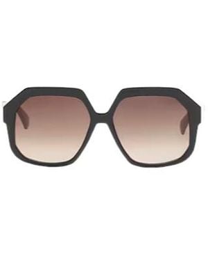 Max Mara Rectangular Plastic Sunglasses - Brown