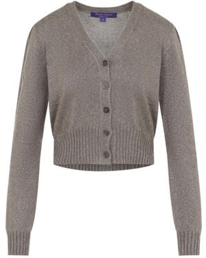 Ralph Lauren Button-Front Knit Cardigan - Gray