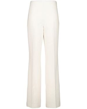 Roland Mouret Cream Wide Fit Stretch Crepe Trousers - White