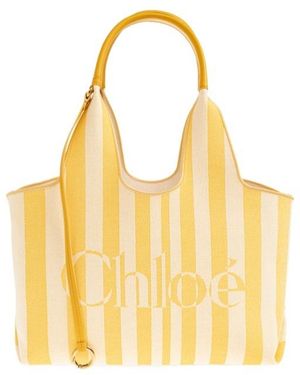 Chloé Striped Jacquard Handbag - Yellow