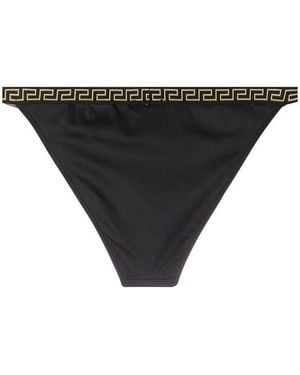 Versace Greca Trim Bikini Bottoms - Black