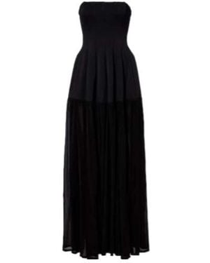 Jonathan Simkhai Strapless Tulle Maxi Dress - Black