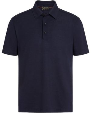 ZEGNA Vellus Aureum Polo Shirt - Blue