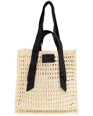 AllSaints Lullah Open Weave Tote Bag - Natural
