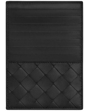 Bottega Veneta Logo Debossed Zip-Up Wallet - Black