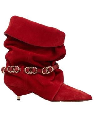 Isabel Marant Pointed Toe Ankle Boots - Red