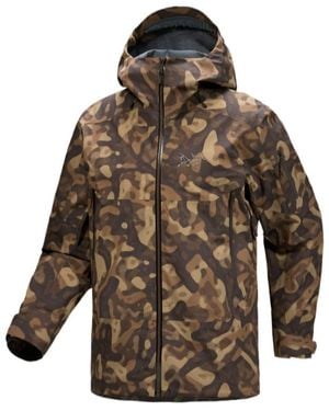 Arc'teryx Sabre Gore-Tex Printed Jacket - Brown