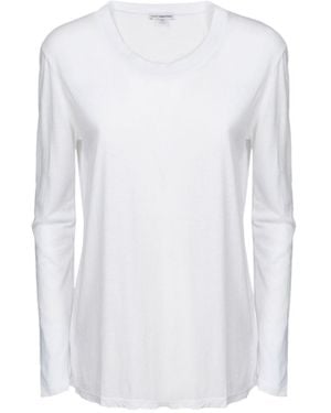 James Perse Long-Sleeved Cotton T-Shirt - White