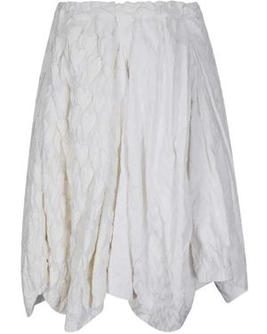 Comme des Garçons Heart-Patterned Midi Skirt - White