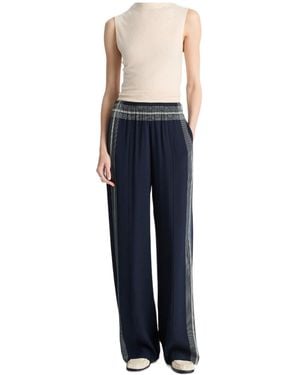 Vince Elasticated-Waist Pants - Blue