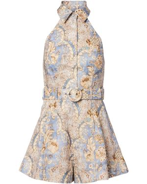 Zimmermann Daylight Printed Linen Romper - White