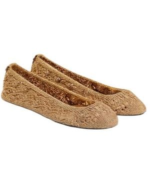Isabel Marant Belna Metallic Ballet Flats - Brown