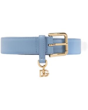 Dolce & Gabbana Dg Logo Plaque Belt - Blue