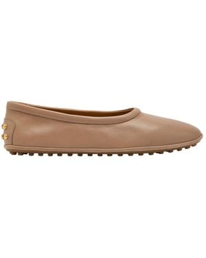 Tod's Leather Ballet Flats - Brown