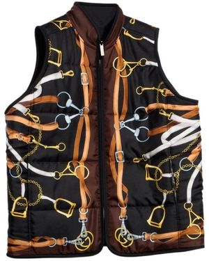 Gucci Reversible Padded Silk Twill Vest - Black