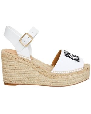 Loewe Anagram Wedge Espadrille - Natural