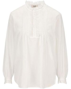 Celine Long Sleeve Shirt - White