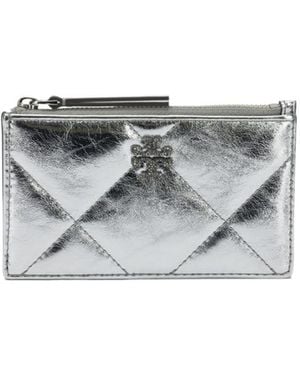Tory Burch Quilted Zipped Cardholder - White