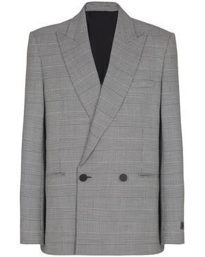 Balmain Prince Of Wales 2-Buttons Blazer - Grey