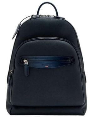 Santoni Leather Backpack - Blue