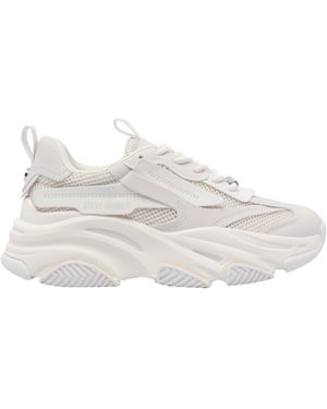 Steve Madden Round Toe Sneakers - White