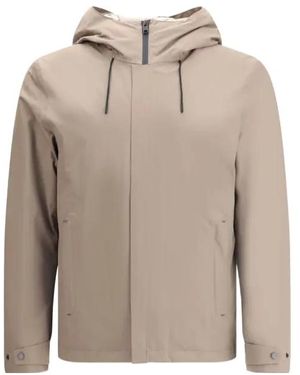 Woolrich Hooded Quilted Jacket - Natural