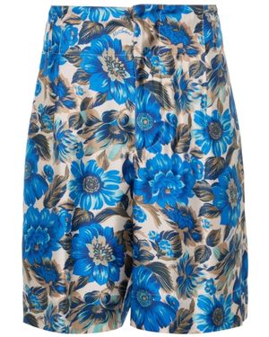 Moschino Floral Pattern Shorts - Blue