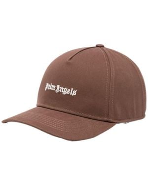 Palm Angels Embroidered Hat - Brown