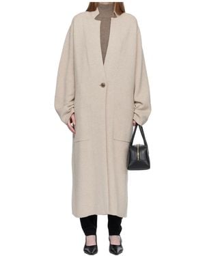 Lisa Yang 12-Gauge Double-Knit Cashmere Coat - Natural
