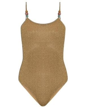 Oséree One-Piece Swimsuit With Lurex Thread - Natural