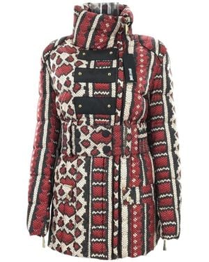 Just Cavalli Jacquard Pattern Coat - Red