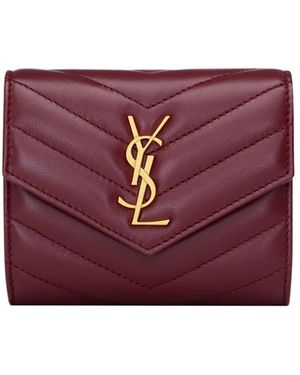 Saint Laurent Multi-Fold Wallet - Purple