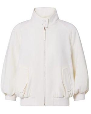 Gabriela Hearst Aluin Virgin Wool Bomber Jacket - White