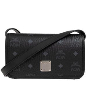 MCM Flap Shoulder Bag - Black
