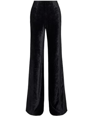Galvan London Winter Sun Velvet Wide-Leg Trousers - Black