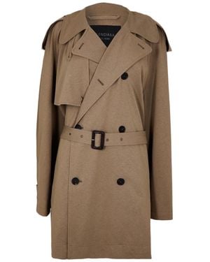 Balenciaga Bal Cropped Trench Ld61 - Natural