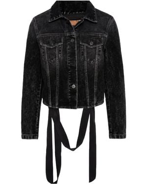 Balenciaga Velvet Denim Jacket - Black