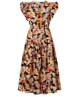 Ulla Johnson Marin Floral Cotton Poplin Midi Dress - Multicolour