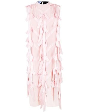 Prada Sablé Bow-Tie Sleeveless Dress - Pink