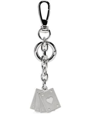Maison Margiela Playing Card Charm Keyring - White