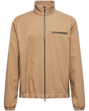 Moncler Fourioun Cotton Blend Short Jacket - Natural