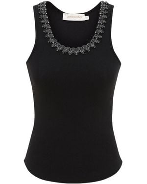 Zimmermann Embellished Tank - Black