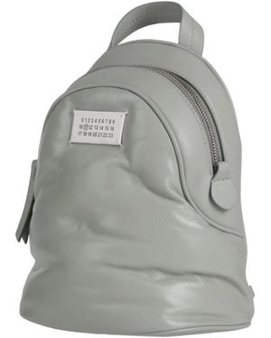 Maison Margiela Compact Leather Backpack - Grey