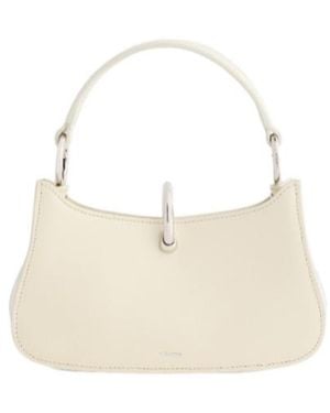 Rabanne Rabanne Ring-Handle Clutch Bag - Natural