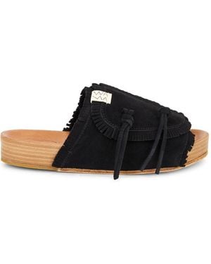 Visvim Strap-Up Slippers - Black